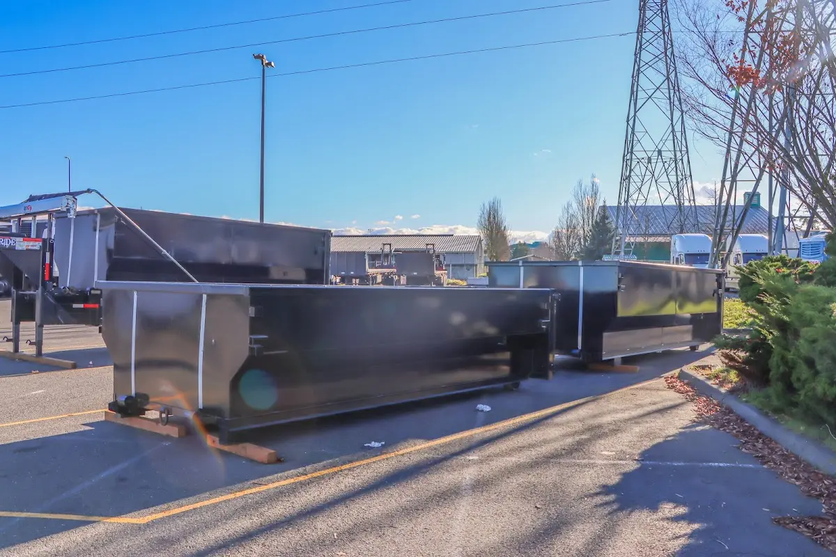 Roll-off dumpster ready for waste disposal at job site for 40 Yard Dumpster Rental in Country Walk